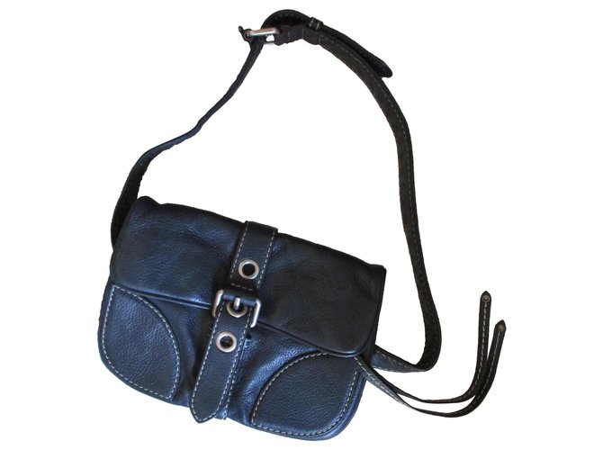 Marc by Marc Jacobs Navy leather belt bag. Navy blue  ref.284463