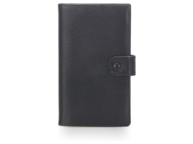 Chanel Black CC Caviar Leather Wallet  ref.284524