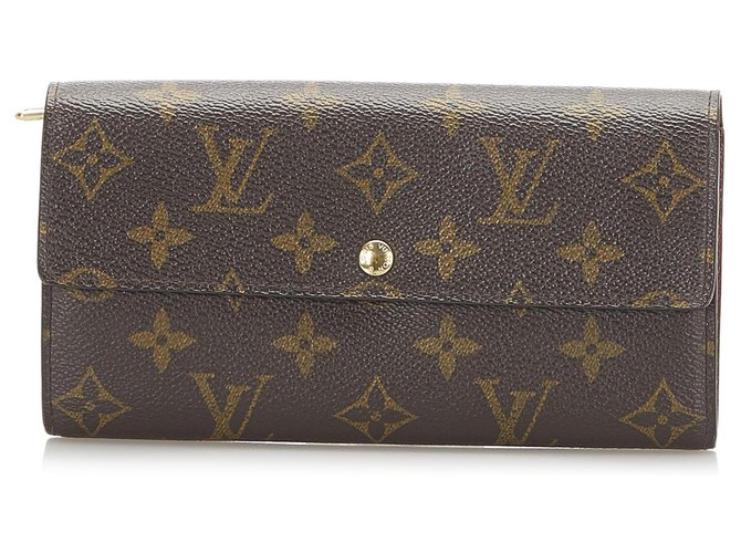 Louis Vuitton Brown Monogram Porte Tresor International Cloth ref.284576 -  Joli Closet