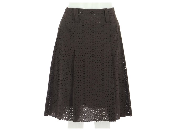 Autre Marque Skirt suit Chocolate Cotton  ref.284696