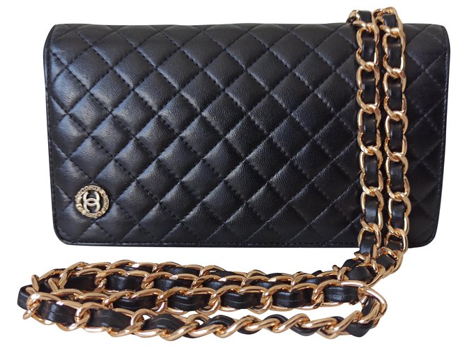 Chanel Purses, wallets, cases Black Leather  ref.284780