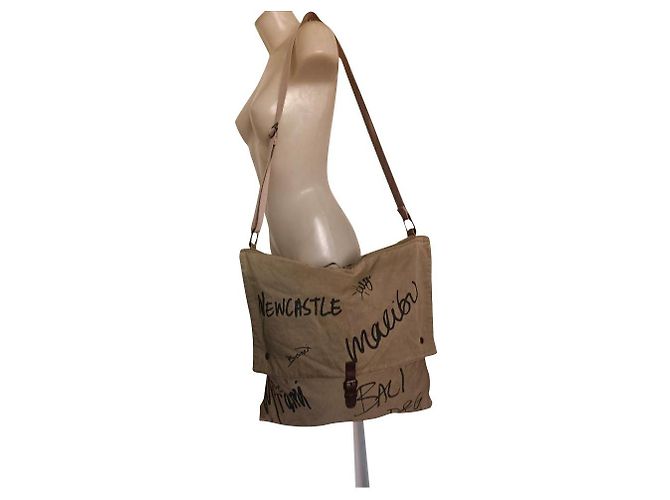 Sac de plage Dolce & Gabbana Noir Kaki