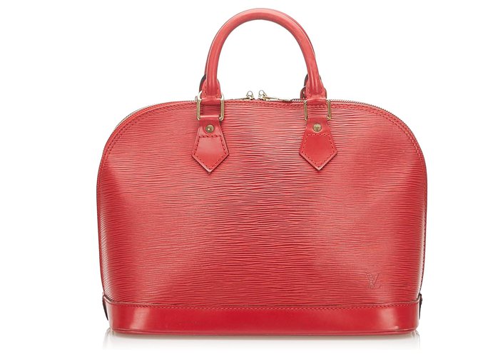 Louis Vuitton Red Epi Alma PM Leather  ref.284876