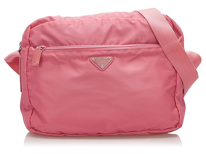 Pink Prada Tessuto Crossbody Bag