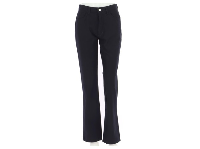 Valentino Trousers Navy blue Polyester  ref.284987