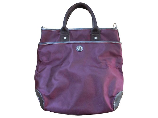 Lancel Cabas en nylon prune