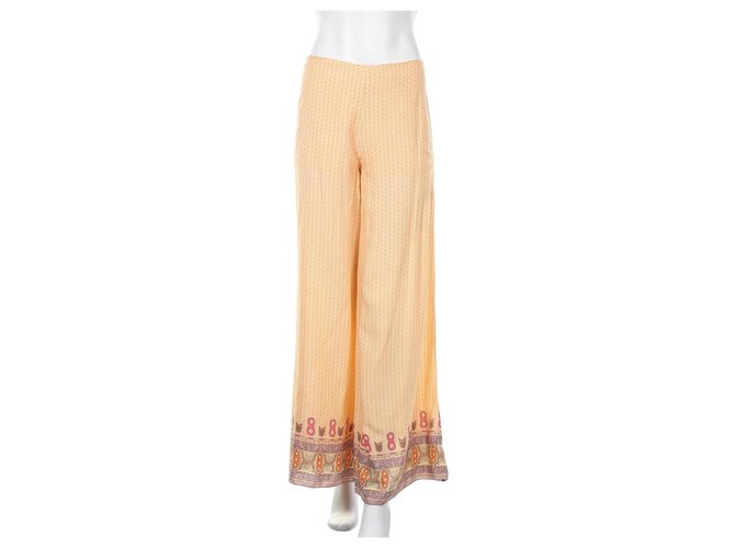 Maliparmi Un pantalon, leggings Viscose Multicolore Orange  ref.285067