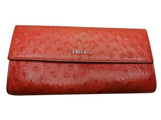 Furla orange wallet Leather  ref.285244
