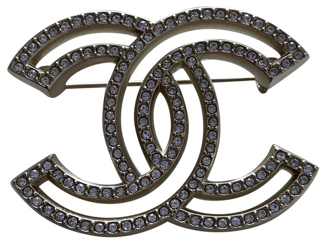 Cambon Chanel Pins & brooches Golden Steel  ref.285266