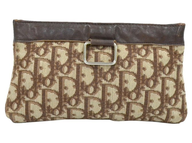 DIOR handbag Brown Cloth  ref.285283