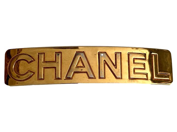 Chanel Acessórios de cabelo Dourado Metal  ref.285411