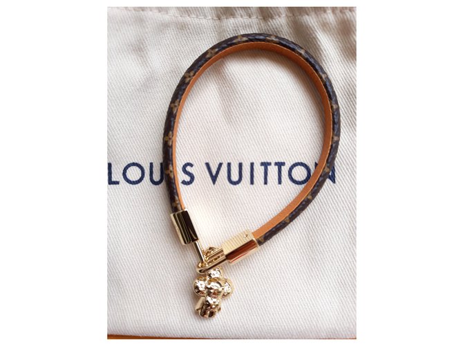 Louis Vuitton Bracciale VIVIENNE Marrone scuro Tela  ref.285420