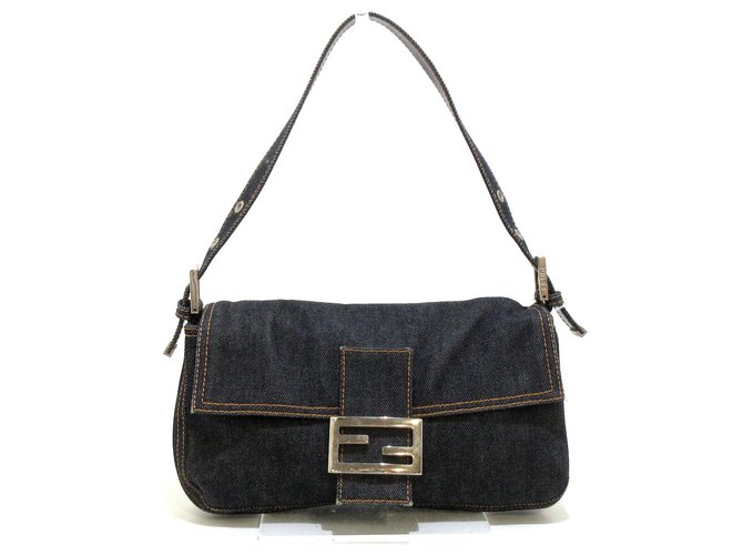 fendi baguette blue denim