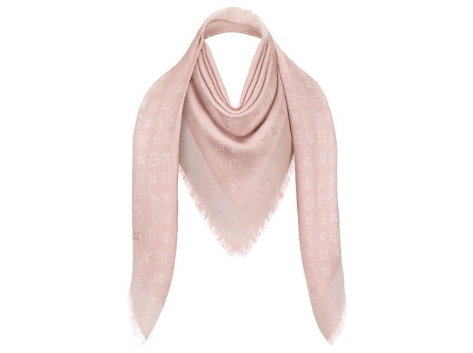 Louis Vuitton LV Shawl pink nuovo Rosa Seta Lana  ref.285519