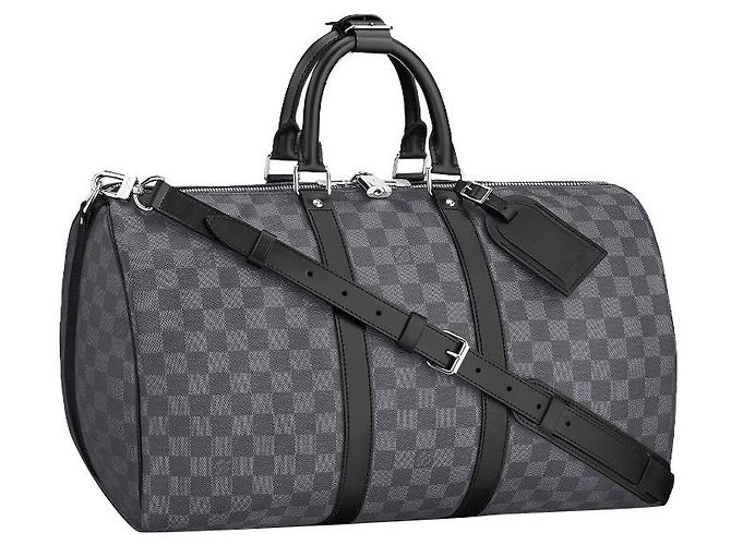 Abbesses Louis Vuitton LV Keepall Damier grafite nuovo Grigio