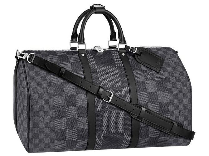 Louis Vuitton LV Keepall 50 Limited edition Grey Leather ref.342514 - Joli  Closet