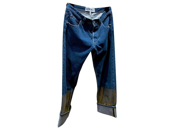 Jeans Loewe in cotone blu Bronzo