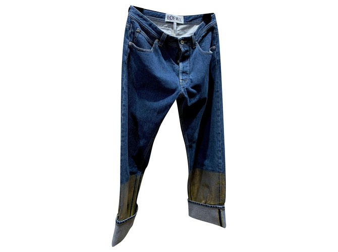 Vaqueros Loewe de algodón azul Bronce 