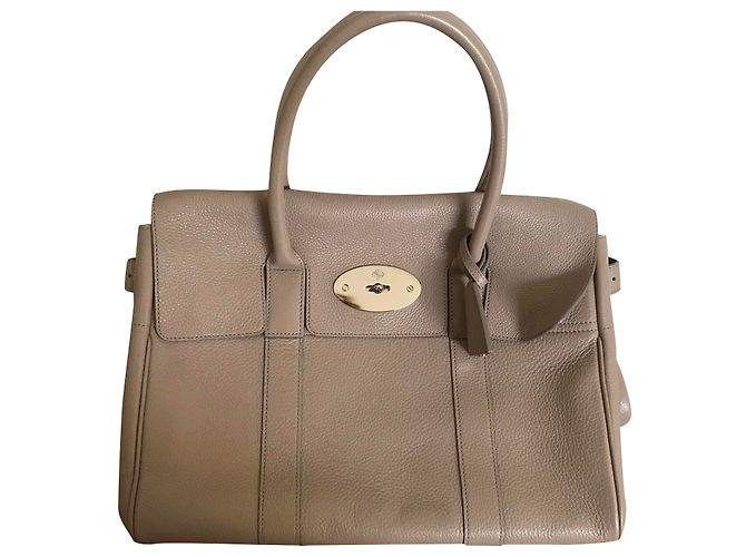 Mulberry Handtasche Beige Leder