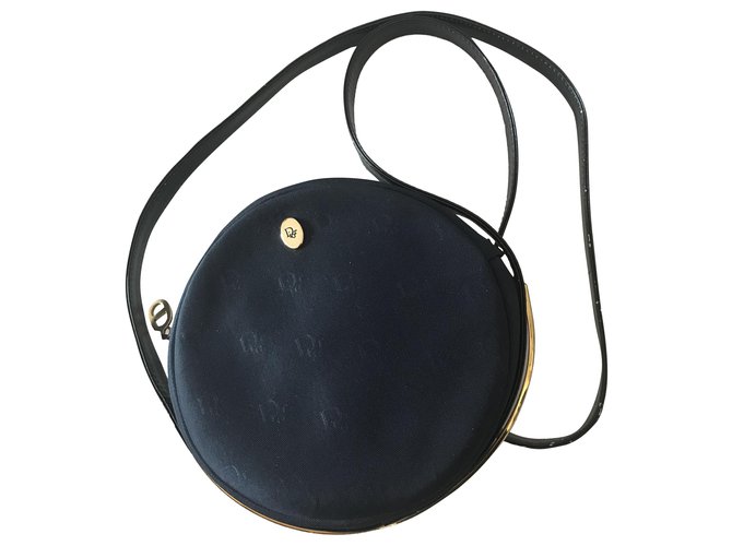 Dior Handbags Navy blue Cloth  ref.286033
