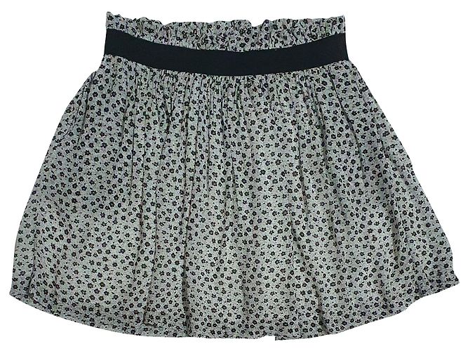 Falda Ganni Miku Georgette de viscosa Multicolor
