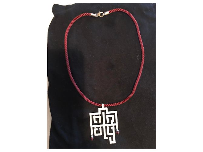 Autre Marque Collana di diamanti in oro bianco Argento