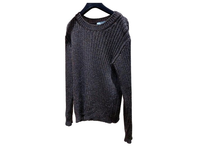 Prada Milano sweater Black Pink Bronze Wool  ref.286130