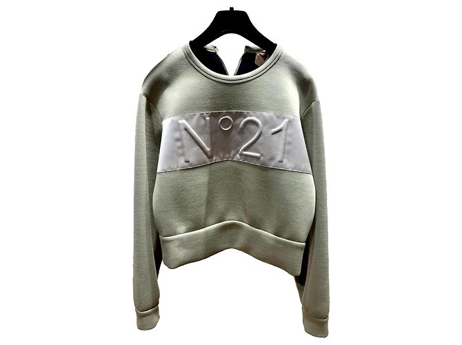 Autre Marque Sweatshirt der italienischen Marke N.21 Beige Grün Grau