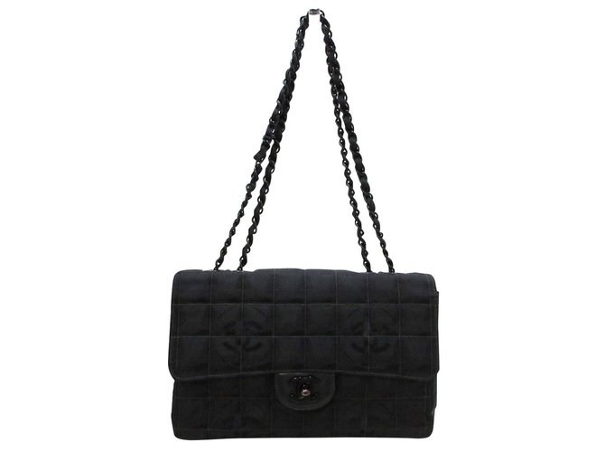 Chanel Classic Flap Black Synthetic  ref.286150