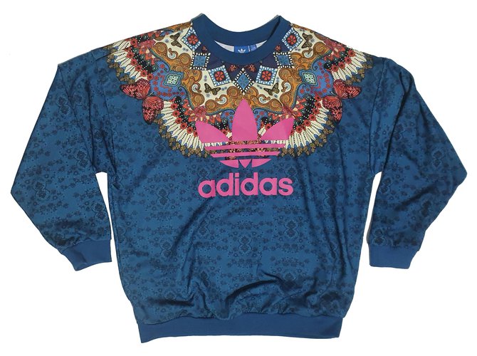 Adidas Sweatshirt Mehrfarbig Polyester Mehrfarben