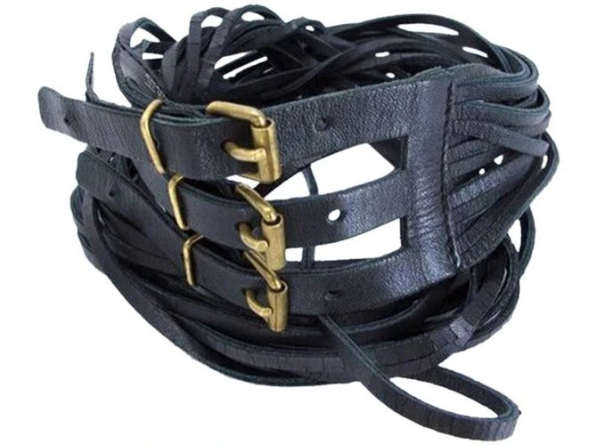 Chanel Belt Multi Strap EUR 75 US 30 CCTL22 Black Leather  ref.286203