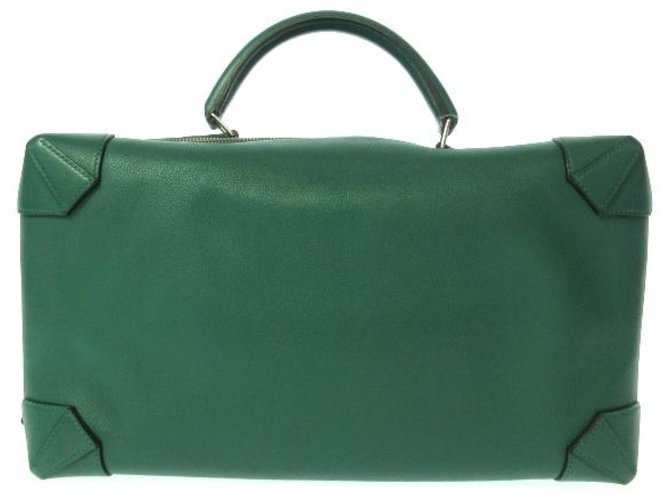 Hermès Maxibox Green Leather  ref.286545