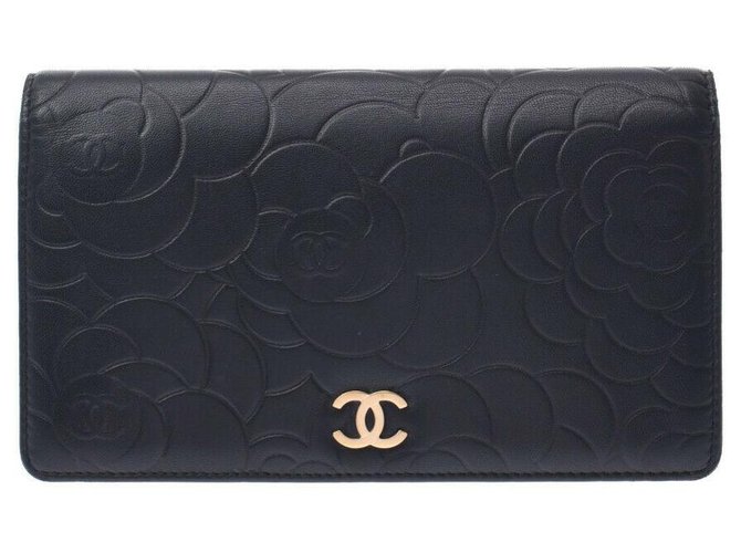 Chanel wallet Black Pony-style calfskin  ref.286547