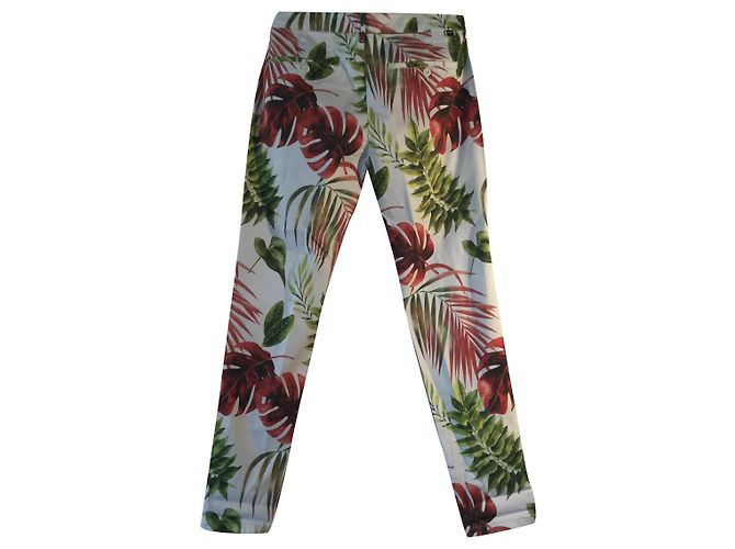 Reiko pantalones de pierna recta Multicolor