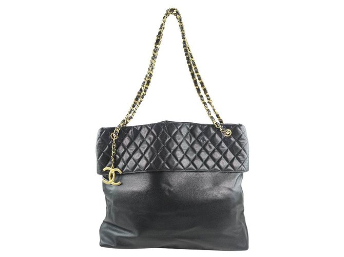 Chanel handbag Black Leather  ref.286686