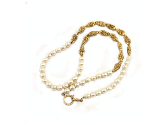 Chanel collier de perles  ref.286714
