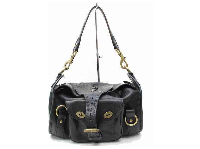 Mulberry Black Leather Buckle Shoulder Bag Metal  ref.286743