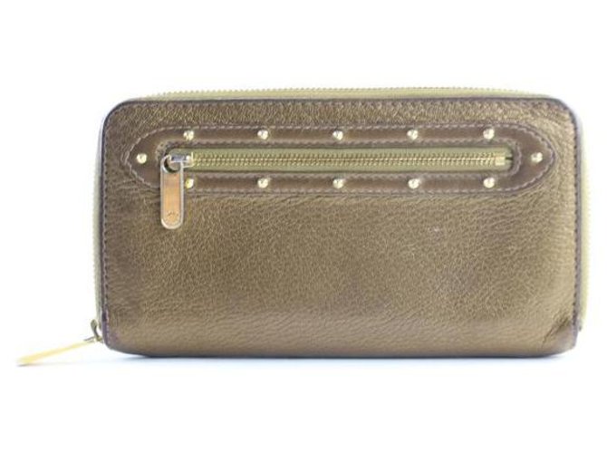 Louis Vuitton Bronze Suhali Long Zippy Wallet Leder  ref.286754