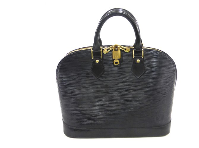 LOUIS VUITTON Epi Alma PM Black 1265478