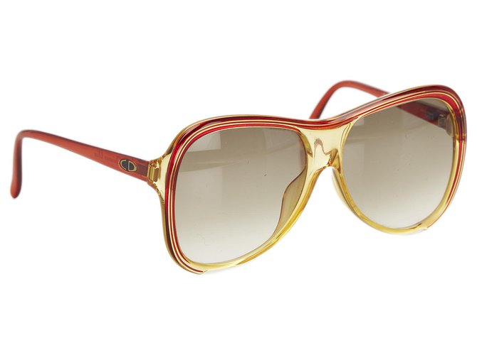Dior Brown Square Tinted Sunglasses Plastic  ref.287166