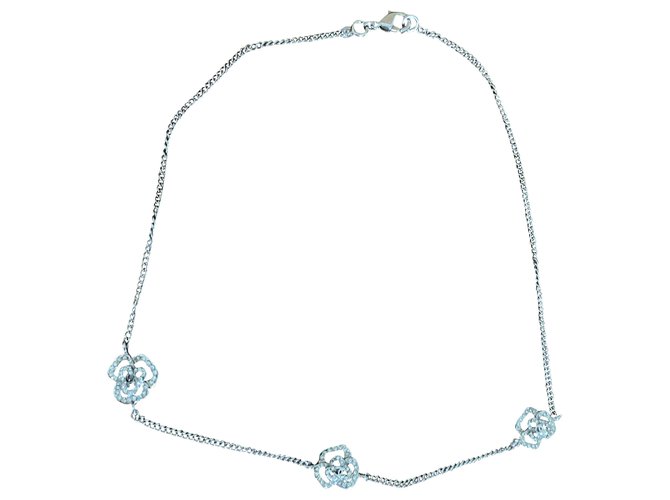 Chanel Halsketten Silber Metall  ref.287407