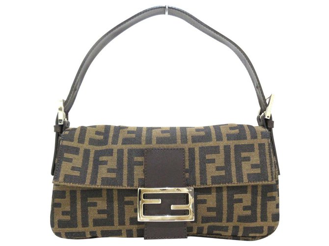 Fendi Mamma Baguette Brown Leather  ref.287507