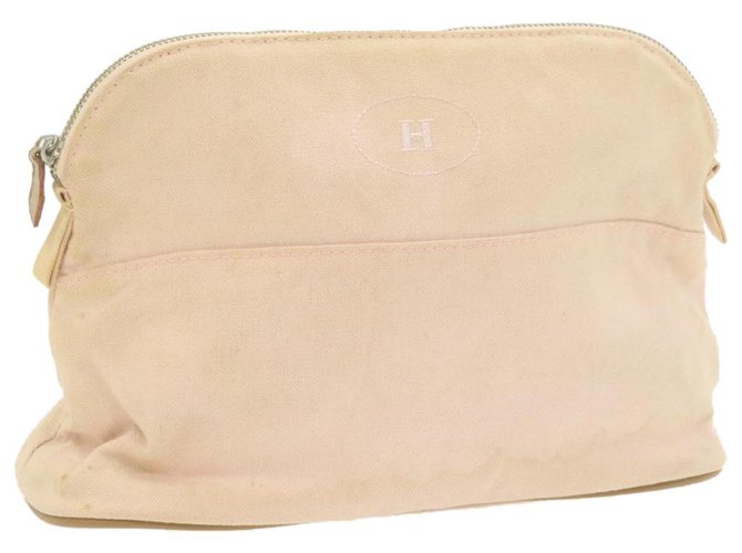 Hermès HERMES Bolide Cosmetic Pouch Pink Canvas Auth ar3695 Cloth  ref.287715