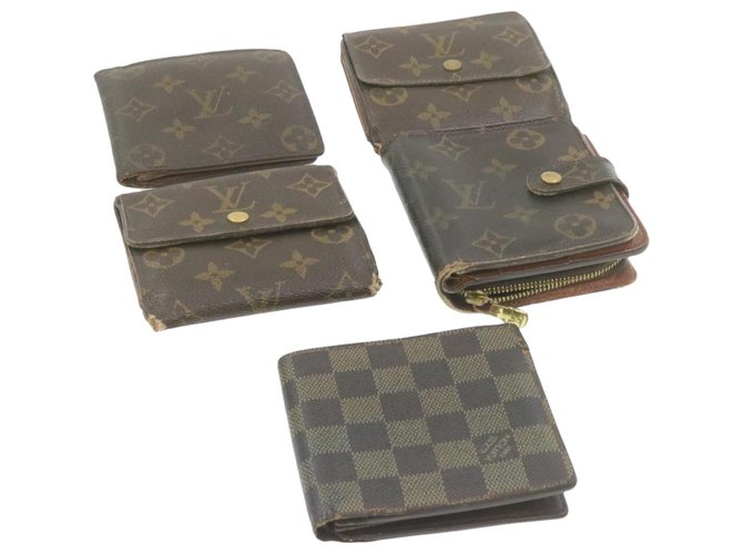 LOUIS VUITTON Monogram Damier Ebene Eclipse Wallet 5Set LV Auth