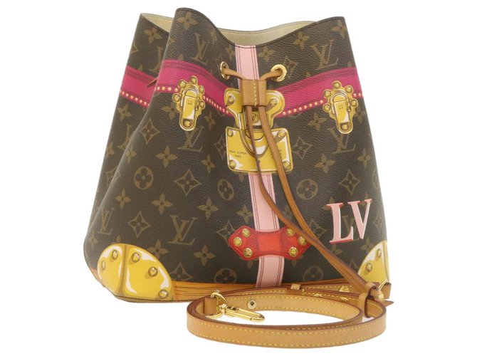 Néonoé LOUIS VUITTON Monogram Trunk Neo Noe Borsa a tracolla Rosa M40649 LV  Aut 20778 Tela ref.287914 - Joli Closet
