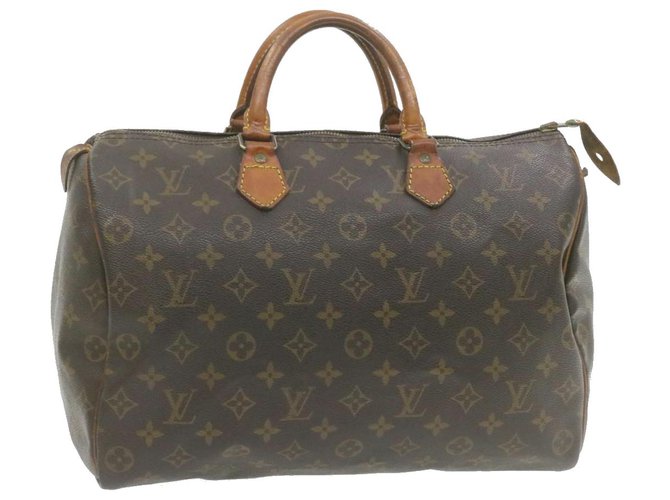 Louis Vuitton Monogram Speedy 35 Hand Bag M41524 LV Auth 21149 Cloth  ref.288114