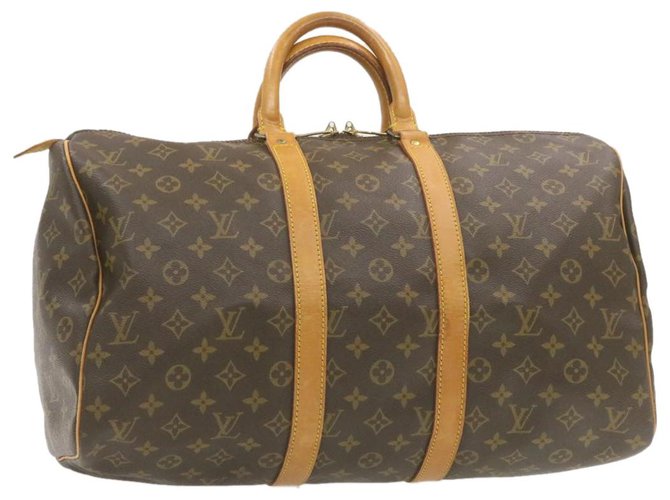 Louis Vuitton Monogram Keepall 45 Boston Bag M41428 LV Auth 18718 Cloth  ref.288252