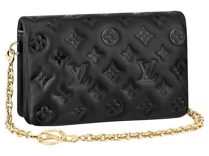 Louis Vuitton Pochette Coussin Schwarz Lammfell