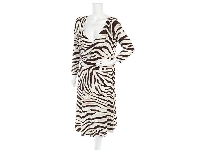 Robe Ralph Lauren Beige Marron Multicolore