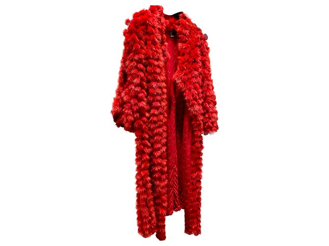 Autre Marque Abrigo Helen Yarmak de piel roja